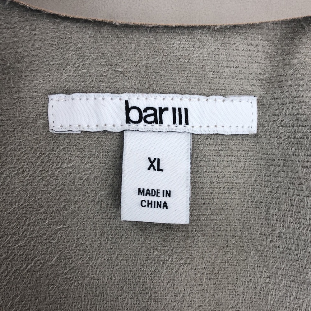 Bar III Gray Faux Open Front Moto Style Jacket - Picture 5 of 7